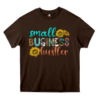 Chocolate Brown small business hustler Heavy Core Tee - texasbilliewilder