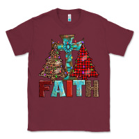 Burgundy cross and christmas trees Classic Tee - AdoDesignShop