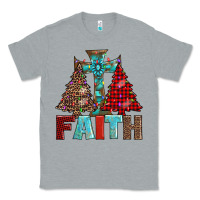 Heather Grey cross and christmas trees Classic Tee - AdoDesignShop
