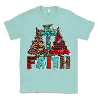 Seafoam cross and christmas trees Classic Tee - AdoDesignShop