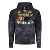 Cloud Black floral butterfly film roll vintage camera Vintage Hoodie - FaDigitalArtStudio