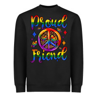 Black proud friend Heavyweight Sweatshirt - JahusDesignShop