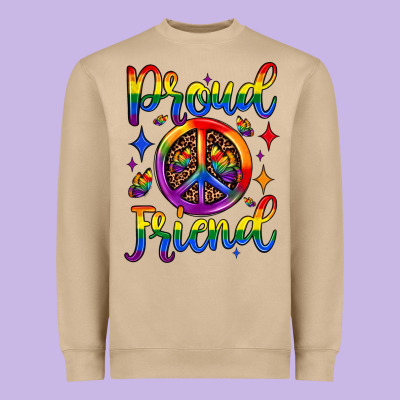Proud Friend Heavyweight Sweatshirt Designed By Jahusdesignshop