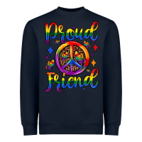 Navy proud friend Heavyweight Sweatshirt - JahusDesignShop