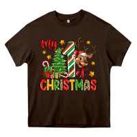 Chocolate Brown my first christmas Heavy Core Tee - Zillion Design Studio
