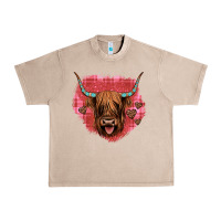 French Oak highland cow valentines Urban Heavy Tee - JahusDesignShop