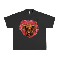 Pigment Black highland cow valentines Urban Heavy Tee - JahusDesignShop