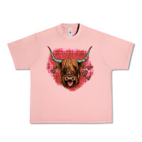 Salmon highland cow valentines Urban Heavy Tee - JahusDesignShop