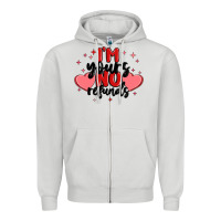 Dove Grey i'm yours no refunds Zipper Hoodie - MaliasSmallBusiness