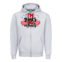 Heather Grey i'm yours no refunds Zipper Hoodie - MaliasSmallBusiness