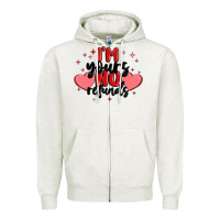 Oatmeal Heather i'm yours no refunds Zipper Hoodie - MaliasSmallBusiness