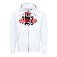 White i'm yours no refunds Zipper Hoodie - MaliasSmallBusiness