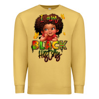 Antique Gold i am black history juneteenth Premium Sweatshirt - LillyAllenDesigns