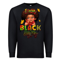 Black i am black history juneteenth Premium Sweatshirt - LillyAllenDesigns