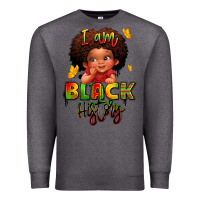 Charcoal Heather i am black history juneteenth Premium Sweatshirt - LillyAllenDesigns