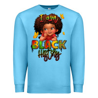 Ocean Blue i am black history juneteenth Premium Sweatshirt - LillyAllenDesigns