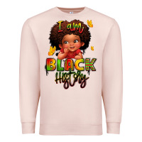 Pale Pink i am black history juneteenth Premium Sweatshirt - LillyAllenDesigns