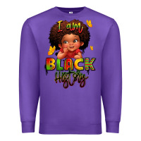 Purple i am black history juneteenth Premium Sweatshirt - LillyAllenDesigns