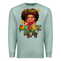 Seafoam i am black history juneteenth Premium Sweatshirt - LillyAllenDesigns