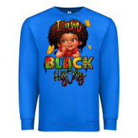 True Royal i am black history juneteenth Premium Sweatshirt - LillyAllenDesigns