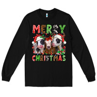 Black merry christmas heifers Long Sleeve Tee - Jasminsmagicworld
