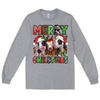 Heather Grey merry christmas heifers Long Sleeve Tee - Jasminsmagicworld