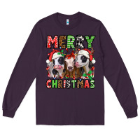 Plum merry christmas heifers Long Sleeve Tee - Jasminsmagicworld