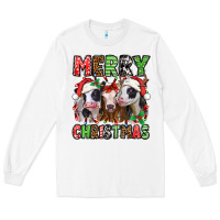 White merry christmas heifers Long Sleeve Tee - Jasminsmagicworld