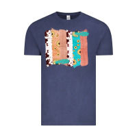 Vintage Denim Western Cowhide Sunflower Jute Glitter Farm Life Brush Stroke Vintage Tee - Bettercallsaul