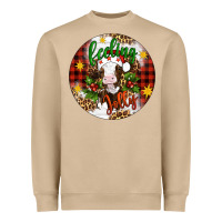 Mushroom Christmas feeling jolly cow ornament Heavyweight Sweatshirt - Artiststas