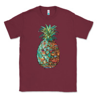 Burgundy pineapple leopar turquoise serape summer Classic Tee - Artiststas