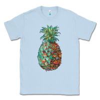 Dusty Blue pineapple leopar turquoise serape summer Classic Tee - Artiststas