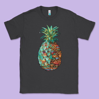 Pineapple Leopar Turquoise Serape Summer Classic Tee Designed By Artiststas