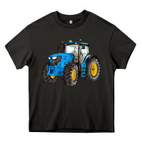 Asphalt western farm tractor blue Heavy Core Tee - Artiststas