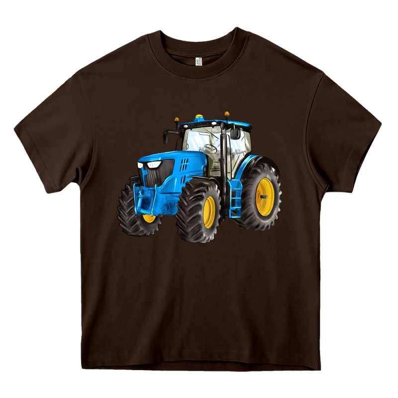 Western Farm Tractor Blue Heavy Core Tee by Artiststas | Teevron