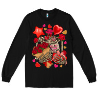 Black valentines day skeleton Long Sleeve Tee - NancyCooperArtShop