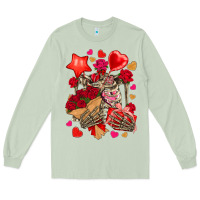 Matcha valentines day skeleton Long Sleeve Tee - NancyCooperArtShop