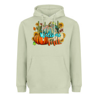 Matcha Welcome Fall Pumpkins Heavyweight Hoodie - BundleAndBundleShop