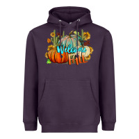 Plum Welcome Fall Pumpkins Heavyweight Hoodie - BundleAndBundleShop