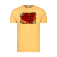 Vintage Mustard Western Red Green Farm Life Brush Stroke Vintage Tee - Bettercallsaul