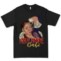 Black self made babe afro black woman Premium Tee - texasbilliewilder
