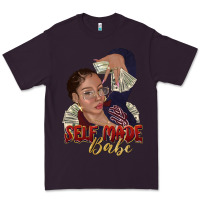 Plum self made babe afro black woman Premium Tee - texasbilliewilder