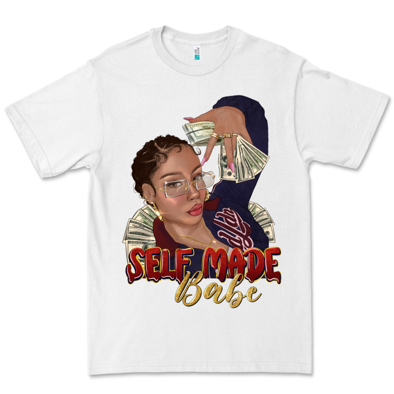 Self Made Babe Afro Black Woman Premium Tee by texasbilliewilder | Teevron