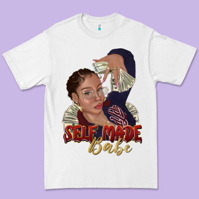 Premium Tee self made babe afro black woman