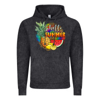 Vintage Black hello summer pineapple Vintage Hoodie - JahusDesignShop