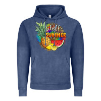 Vintage Denim hello summer pineapple Vintage Hoodie - JahusDesignShop
