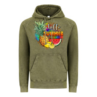 Vintage Olive hello summer pineapple Vintage Hoodie - JahusDesignShop