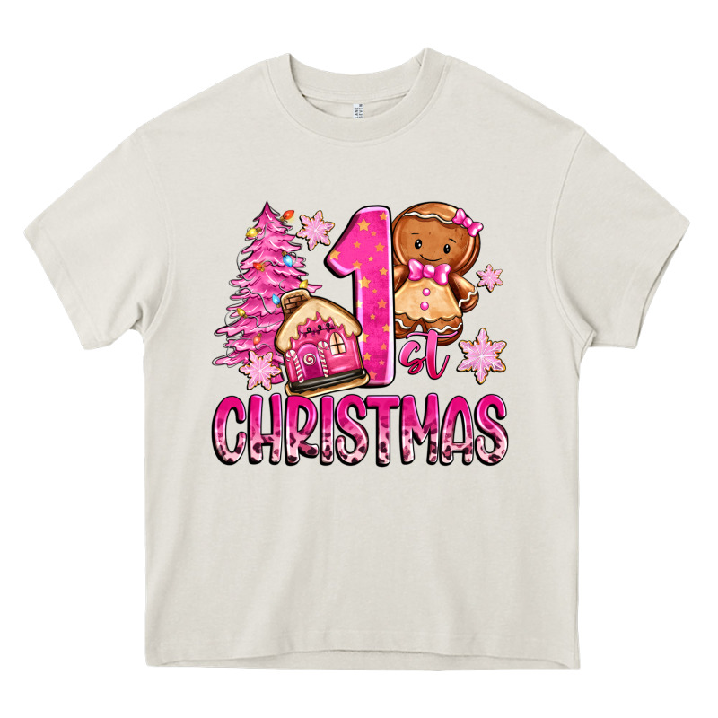 1st Christmas Gingerbread Girl Heavy Core Tee by Zillion Design Studio | Teevron