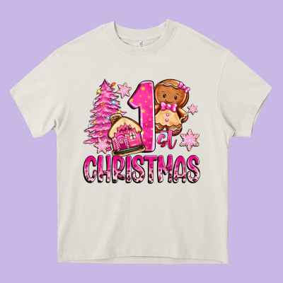 Heavy Core Tee 1st christmas gingerbread girl