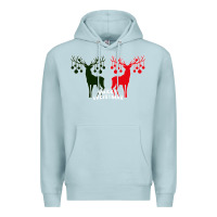 Blue Mist Merry Christmas Reindeer Premium Hoodie - Bettercallsaul